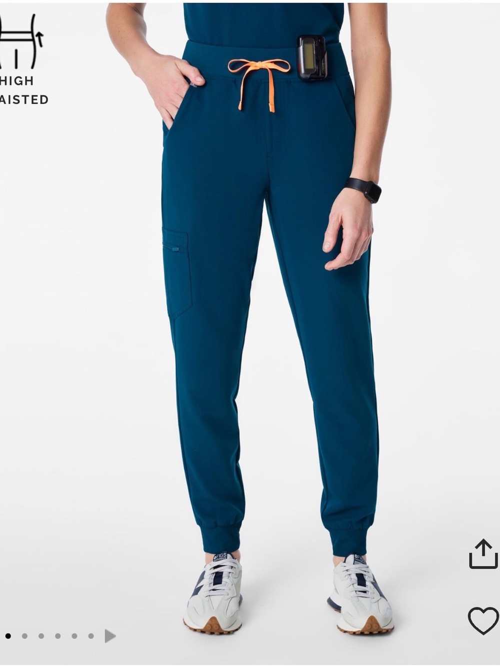 Figs Women's High-Rise deep reef Zamora Jogger scrub pants